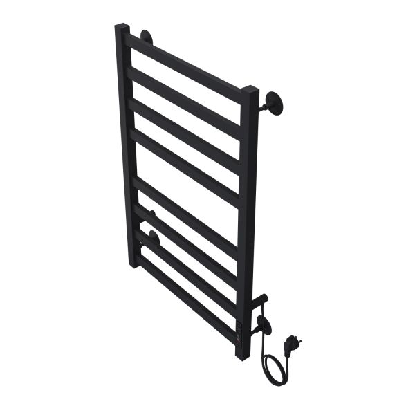 Полотенцесушитель электрический AZARIO PALERMO AZ83858B 500/800 квадрат, 8 секций, тен справа, черный Полотенцесушитель электрический AZARIO PALERMO AZ83858B 500/800 квадрат, 8 секций, тен справа, черный