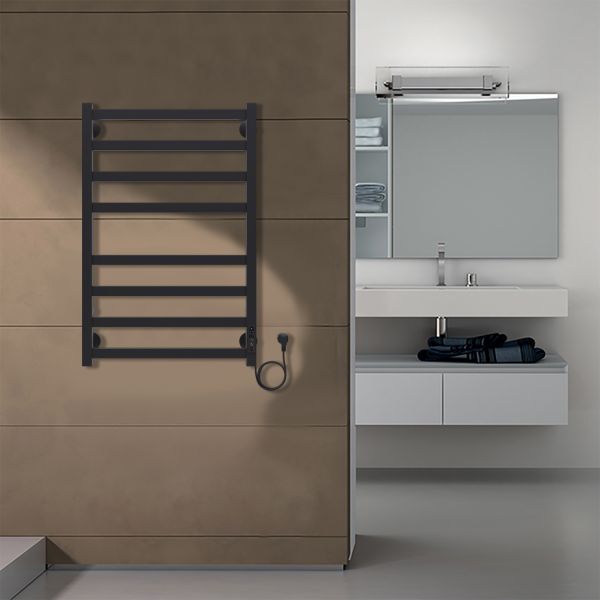 Полотенцесушитель электрический AZARIO PALERMO AZ83858B 500/800 квадрат, 8 секций, тен справа, черный Полотенцесушитель электрический AZARIO PALERMO AZ83858B 500/800 квадрат, 8 секций, тен справа, черный