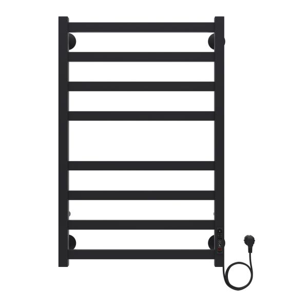 Полотенцесушитель электрический AZARIO PALERMO AZ83858B 500/800 квадрат, 8 секций, тен справа, черный Полотенцесушитель электрический AZARIO PALERMO AZ83858B 500/800 квадрат, 8 секций, тен справа, черный