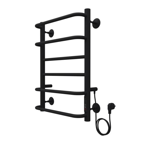 Полотенцесушитель электрический AZARIO MILAN AZ90846B 400/600 6 секций, диммер справа, черный Полотенцесушитель электрический AZARIO MILAN AZ90846B 400/600 6 секций, диммер справа, черный