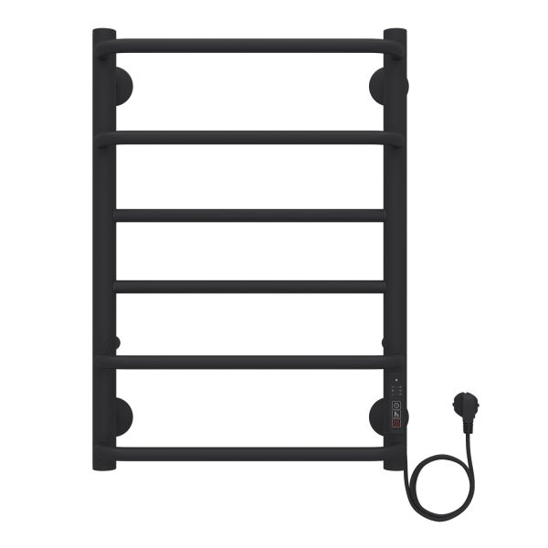 Полотенцесушитель электрический AZARIO MILAN AZ90846B 400/600 6 секций, диммер справа, черный Полотенцесушитель электрический AZARIO MILAN AZ90846B 400/600 6 секций, диммер справа, черный
