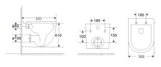 Подвесной унитаз Azario Fora AZ-0017-UQ1 безободковый белый Подвесной унитаз Azario Fora AZ-0017-UQ1 безободковый белый