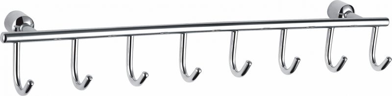 Вешалка с восемью крючками для ванной Wonzon & Woghand WW-9382-8 хром
