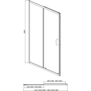 Душевая дверь Azario MILTON AZ-ND6121 1200 1200х2000 Душевая дверь Azario MILTON AZ-ND6121 1200 1200х2000