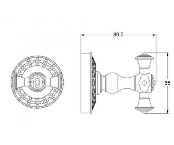 Крючок двойной Zorg Antic AZR 02 BR цвет бронза