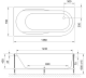 Акриловая ванна Royal Bath Azur левая 140x80см белый RB614200L