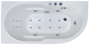 Гидромассажная ванна Royal Bath Azur De Luxe 140x80см левая белый RB614200DL-L