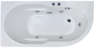 Гидромассажная ванна Royal Bath Azur Standart 160x80см левая белый RB614202ST-L