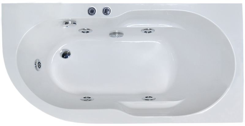 Гидромассажная ванна Royal Bath Azur Standart 160x80см правая белый RB614202ST-R
