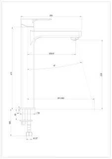 Смеситель для раковины Kerama Marazzi Соната P4YO205LLZNKM чёрный матовый