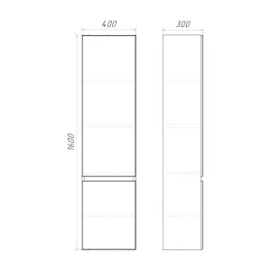 Пенал Comforty Лозанна 00-00017837 белый 40 см