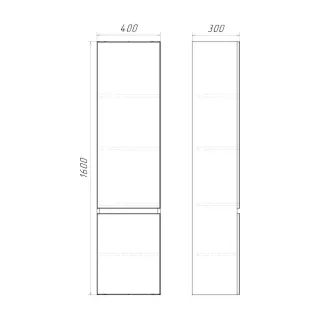 Пенал Comforty Лозанна 00-00017837 белый 40 см Пенал Comforty Лозанна 00-00017837 белый 40 см