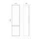 Пенал Comforty Лозанна 00-00017837 белый 40 см