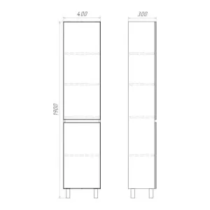 Пенал Comforty Лозанна 00-00017838 белый 40 см