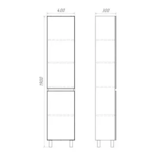 Пенал Comforty Лозанна 00-00017838 белый 40 см Пенал Comforty Лозанна 00-00017838 белый 40 см