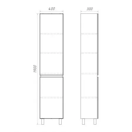 Пенал Comforty Лозанна 00-00017838 белый 40 см