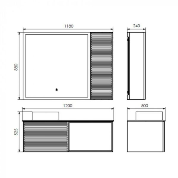 Тумба с раковиной Comforty Геленджик 00-00020804 120 см белый