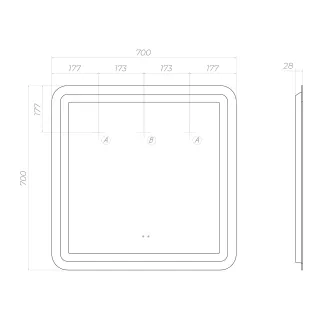 Зеркало с подсветкой Vigo Jess Classic 240 70 см