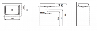 Раковина Laufen PRO 8.1695.2.000.112.1 60х40 Раковина Laufen PRO 8.1695.2.000.112.1 60х40