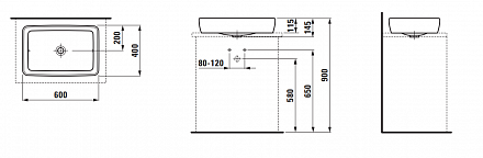 Раковина Laufen PRO 8.1695.2.000.112.1 60х40