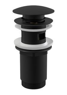 Донный клапан AlcaPlast для раковины клик-клак черный A392BLACK Донный клапан AlcaPlast для раковины клик-клак черный A392BLACK
