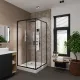 Душевой уголок Niagara Nova 68880811BLACK 80x80 см профиль чёрный стекло прозрачное