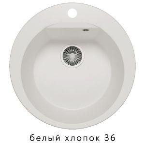 Мойка кухонная Polygran ATOL-520 белый хлопок 627451