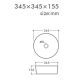 Раковина накладная Orange B07-345W 34.5 см