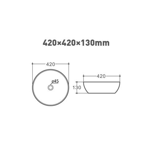 Раковина накладная Orange B07-420W 42 см
