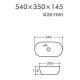 Раковина накладная Orange B07-540W 54 см