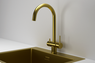 Смеситель для кухни Granula Kitchen Space 7104, ЗОЛОТО САТИН Смеситель для кухни Granula Kitchen Space 7104, ЗОЛОТО САТИН
