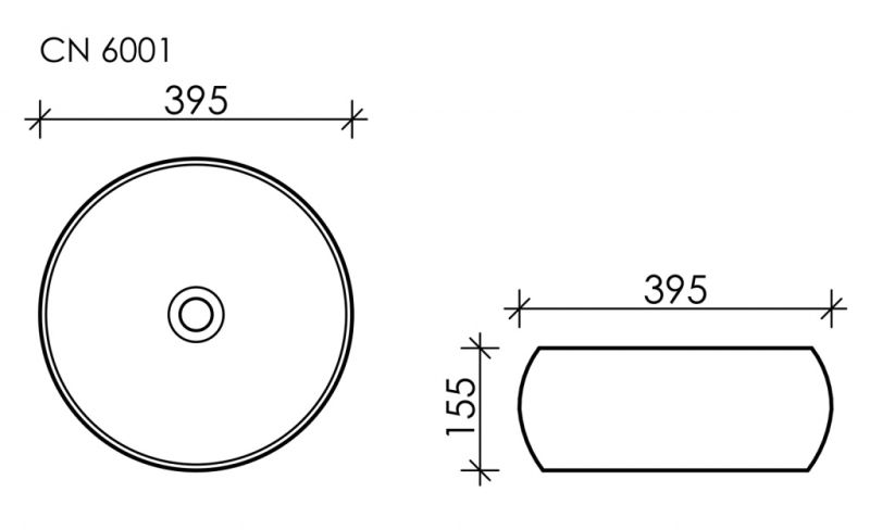 Раковина Ceramica Nova Element CN6001 40см белый