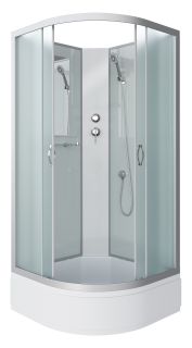 Душевая кабина Niagara NG-3302-14BK 100x100см серебро/матовое