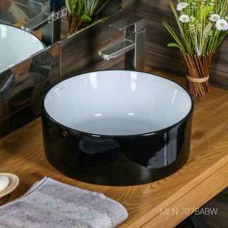 Накладная раковина Melana 7078ABW-805 41см чёрно-белый Накладная раковина Melana 7078ABW-805 41см чёрно-белый