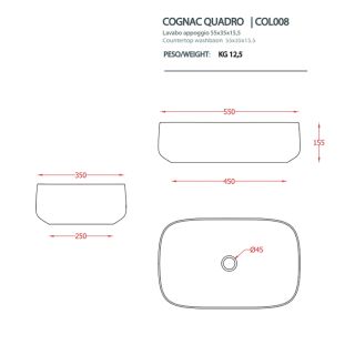 Раковина ArtCeram Cognac COL008 39 00 cocoa 55 см Раковина ArtCeram Cognac COL008 39 00 cocoa 55 см