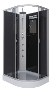 Душевая кабина Niagara NG-3512-14LBKTG с гидромассажем 120x80см серебро/тонированное