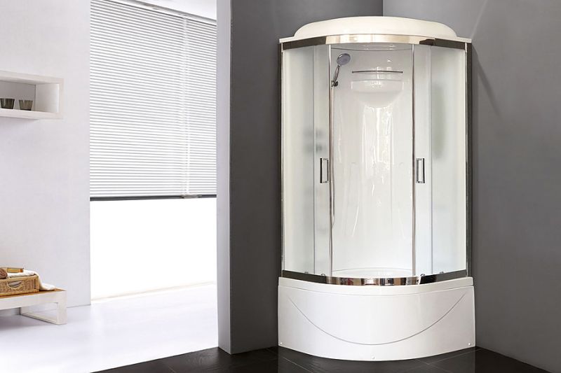 Душевая кабина Royal Bath BK стекло матовое 90x90см RB90BK1-M-CH-EL