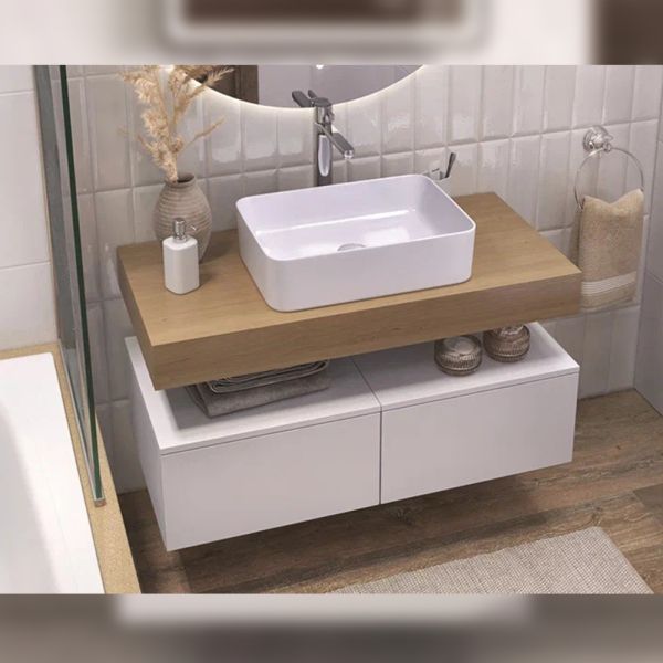 Тумба подвесная без столешницы Velvex Unit tp.UNI.50.1Y белый матовый, 50 см