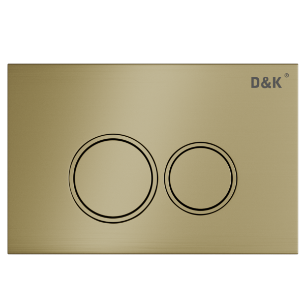 Комплект D&K Унитаз подвесной безободковый DT1396516, Инсталляция DI8050127, Клавиша смыва DB1529007, матовое золото (DS1391624)