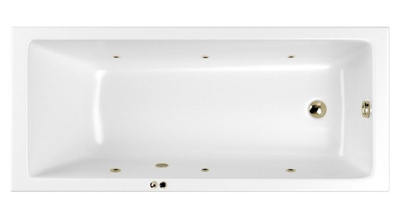 Гидромассажная ванна Whitecross Wave Slim 0111.170070.100.SOFT.BR 170x70см Soft бронза