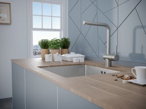 Смеситель для кухни Paulmark Spring Sp212067-SS нержавеющая сталь