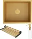 Кухонная мойка RoxenBath Uno 54 560210-54-GS золото текстурное покрытие
