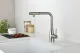 Смеситель для кухни AQUAme Cucina AQM9902BN с выдвижным изливом никель брашированный