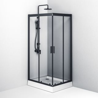 Душевой уголок Am.Pm Gem 100x80см чёрный матовый W90G-404-100280-BT Душевой уголок Am.Pm Gem 100x80см чёрный матовый W90G-404-100280-BT