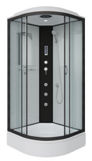 Душевая кабина Niagara NG-6701-14F с гидромассажем 90x90см чёрный/прозрачное