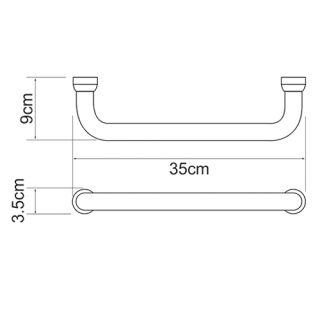 Поручень для ванны WasserKRAFT K-1066PB чёрный