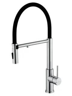 Смеситель для кухни Wonzon & Woghand WW-458027-CR с гибким изливом и подключением фильтра хром