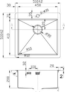 Мойка кухонная Zorg Light ZL R 510510
