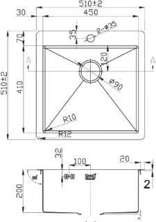 Мойка кухонная Zorg Light ZL R 510510