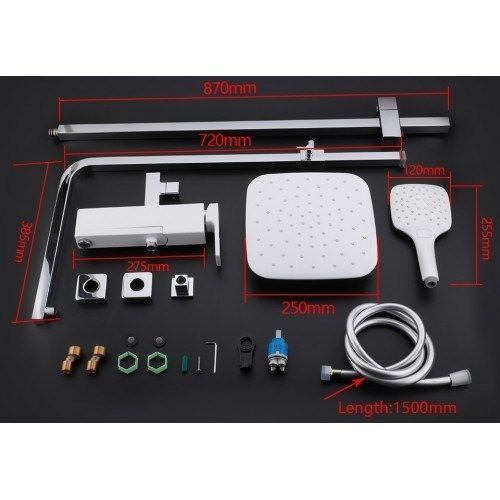 Душевая стойка Gappo G2417-8 белый/хром Душевая стойка Gappo G2417-8 белый/хром